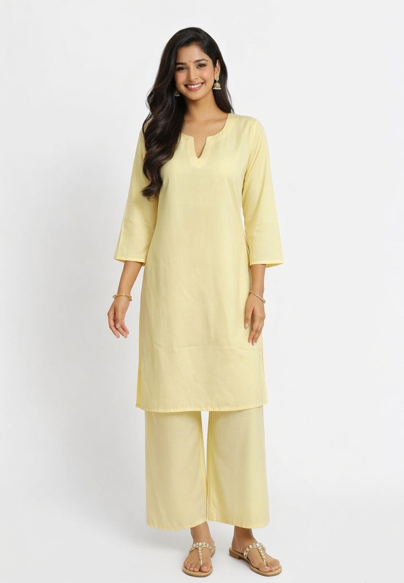 Butter Yellow Palazzo Set