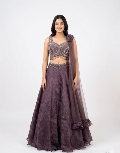 Dusty Mauve Lehenga Set