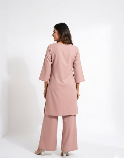 Soft Blush Pink Palazzo Set
