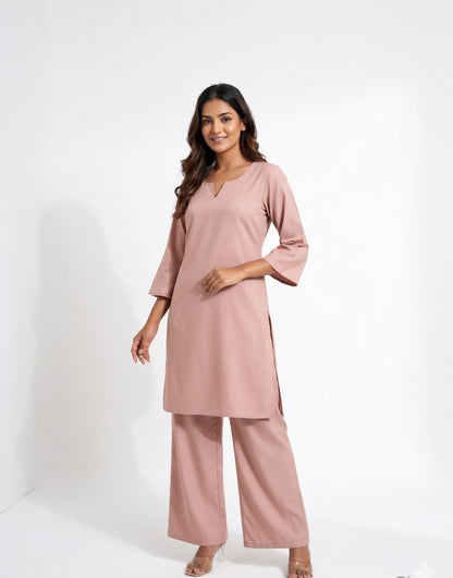 Soft Blush Pink Palazzo Set
