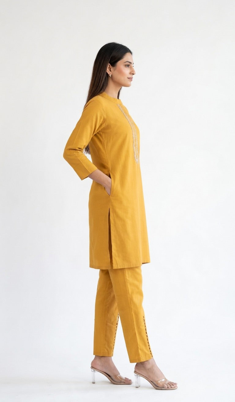Sunlit Mustard Trouser Set