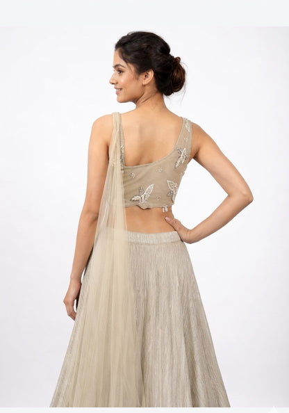 Desert Ivory Embroidered Lehenga Set