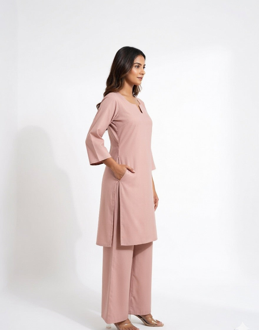 Soft Blush Pink Palazzo Set
