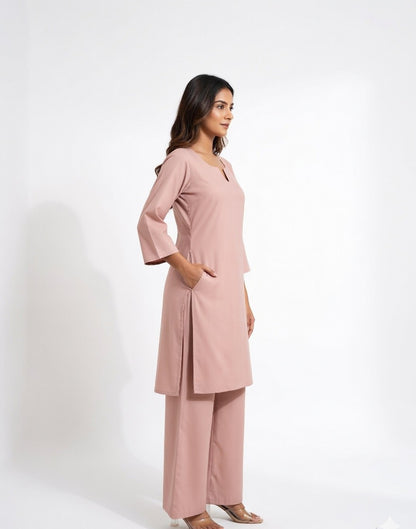 Soft Blush Pink Palazzo Set