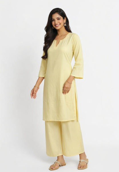Butter Yellow Palazzo Set