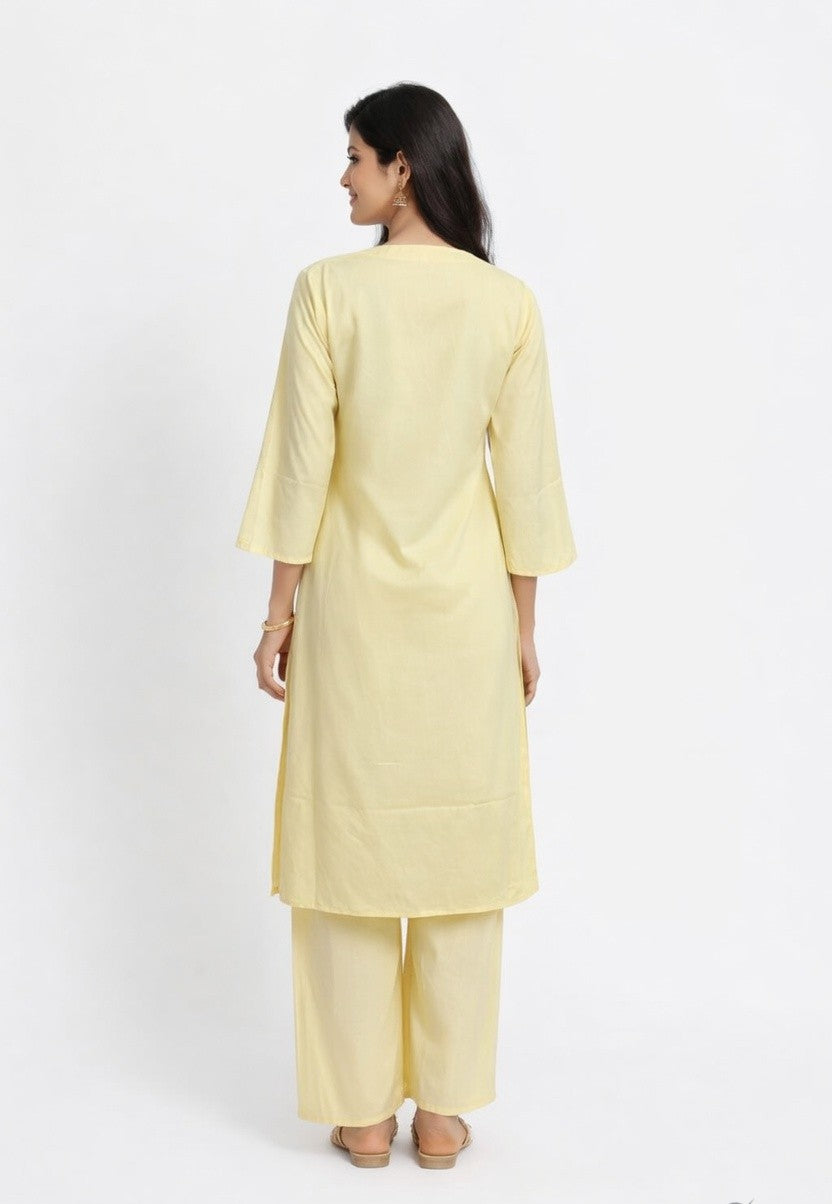 Butter Yellow Palazzo Set