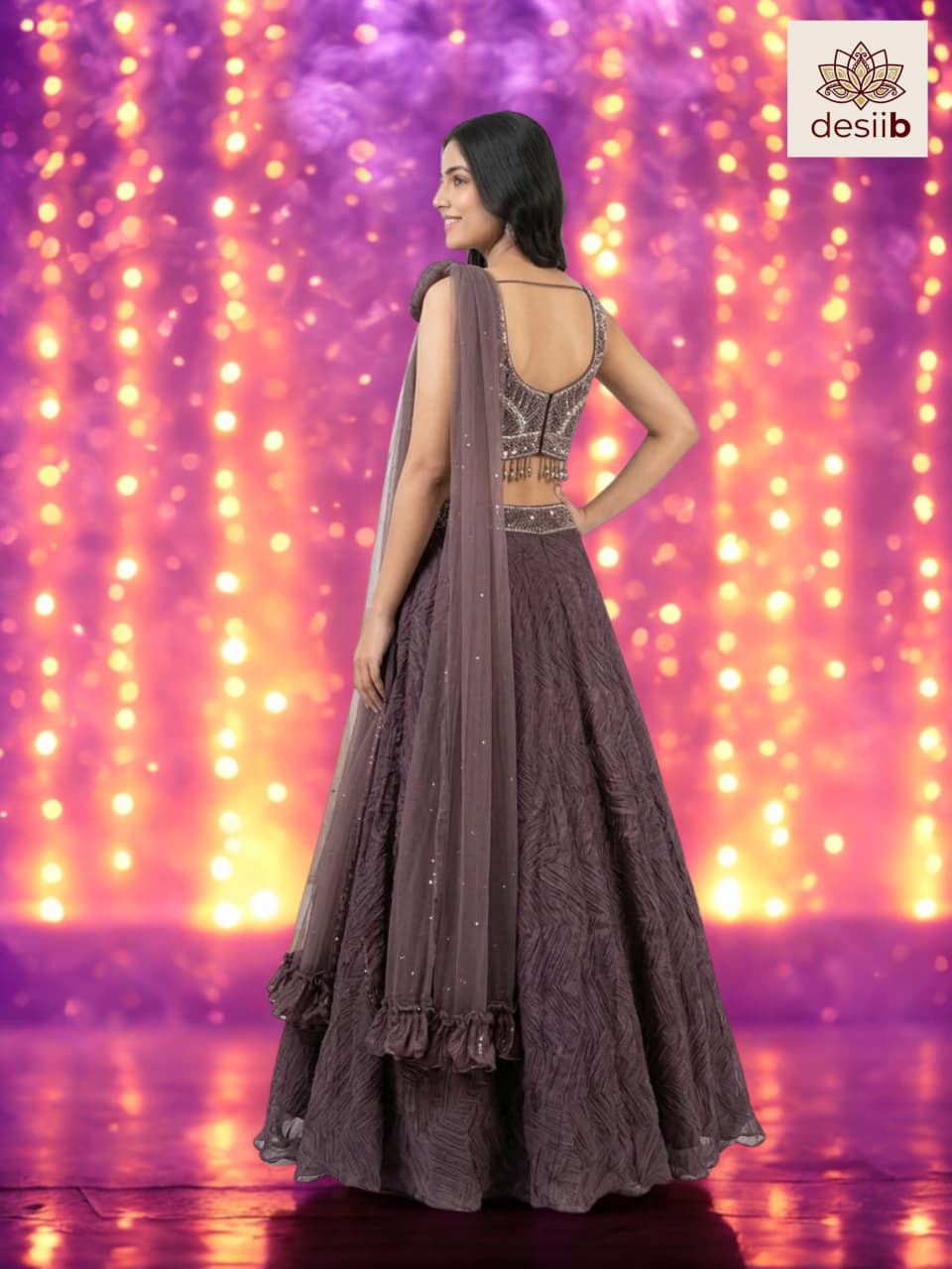 Dusty Mauve Lehenga Set