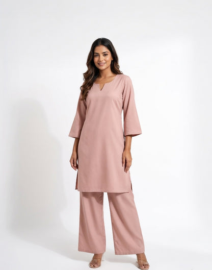 Soft Blush Pink Palazzo Set