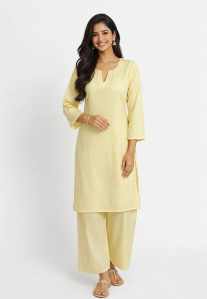 Butter Yellow Palazzo Set