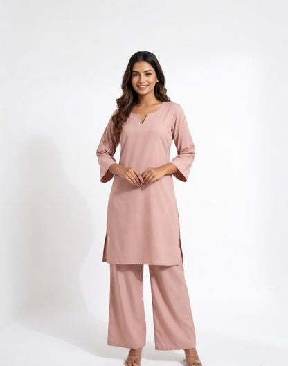 Soft Blush Pink Palazzo Set