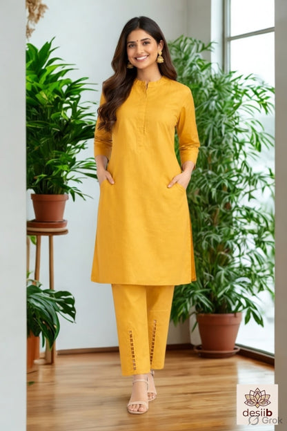 Sunlit Mustard Trouser Set