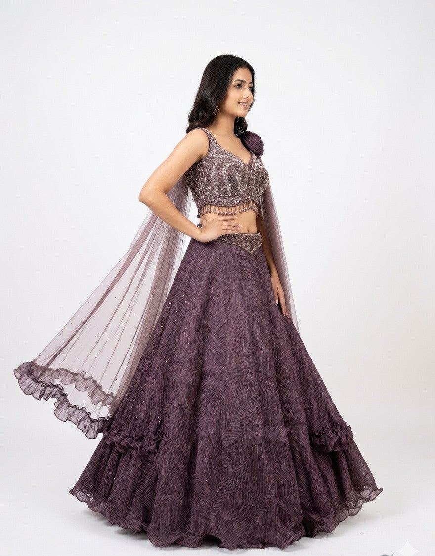 Dusty Mauve Lehenga Set
