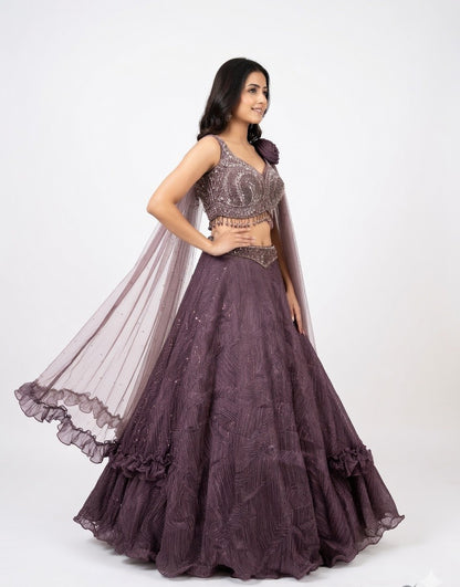 Dusty Mauve Lehenga Set